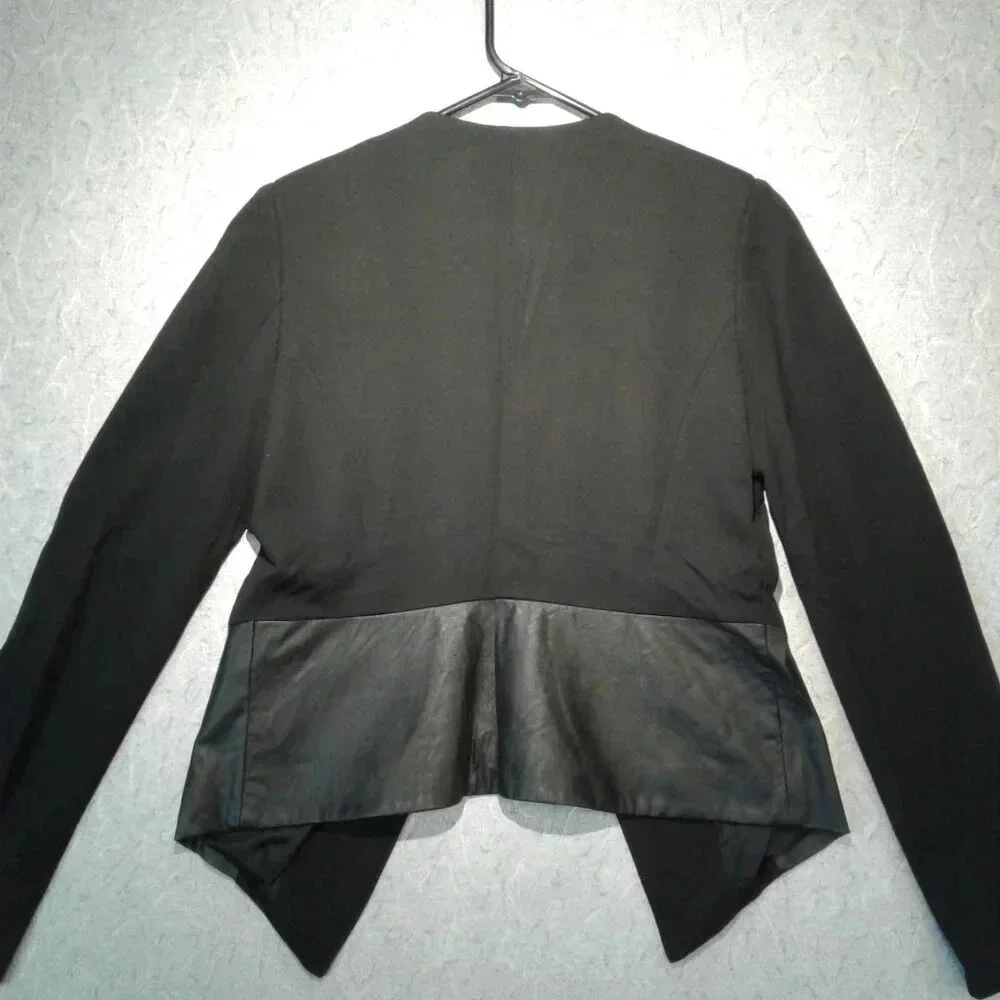 Women's Ricki's Black Faux Leather Suit Blazer Jacket in Size Small - Picture 3 of 7